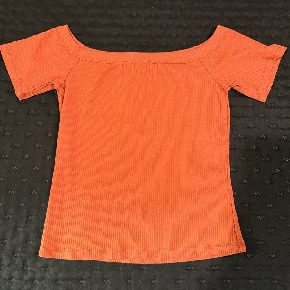 Old Navy Pink/Peach Off-Shoulder Top